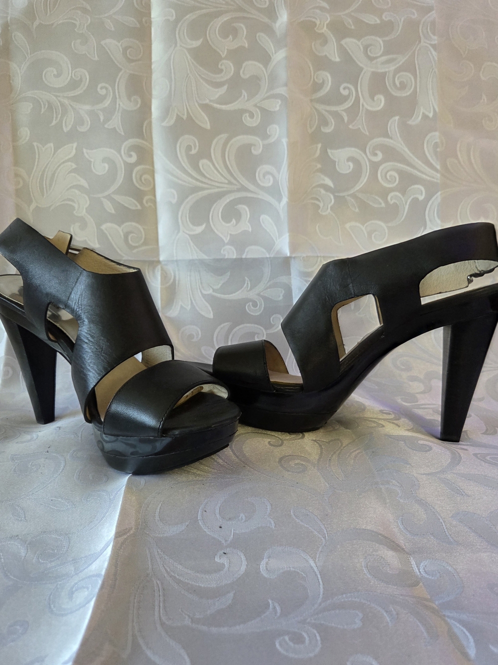 Michael Kors Black Cutout Platform Heels